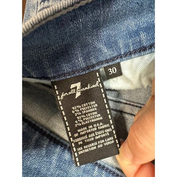 7 for all Mankind Jeans Women 30 Light Wash Comfy Academia Preppy Western Y2K - Picture 3 of 10